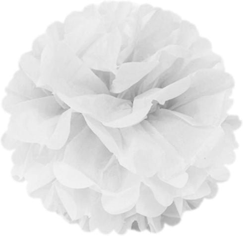 Wrapables Set of 18 Tissue Pom Pom Party Decorations for Weddings, Birthday Parties Baby Showers and Nursery Decor, Pink/Gold/White...