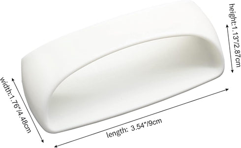 6 Pcs White Self-Stick Instant Cabinet Drawer Handle Multipurpose Cabinet Knobs Push Pull Helper with Adhesive Auxiliary Sliding Door Window Handl...