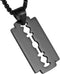 HZMAN Mens Stainless Steel Razor Blade Model Dog Tag Pendant Hip Hop Necklace,22+2" Chain...