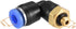 uxcell Push to Connect Tube Fitting Male Elbow 6mm Tube OD x M5 Thread Pneumatic Air Push Fit Lock Fitting Blue 5pcs...