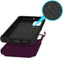 TJS Compatible for Nokia G100 Case (N150DL)/Nokia C300 Case (N155DL), with Tempered Glass Screen Protector Dual Layer Hybrid Magnetic Support Shoc...