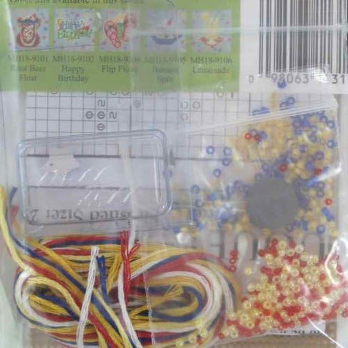 Popcorn Beaded Counted Cross Stitch Ornament Kit Mill Hill 2009 Spring Bouquet MH189103...
