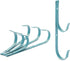 Okuna Outpost Set of 4 Pole Hanger Hooks for Pool Supplies, Lightweight Garden Tools (Blue)...
