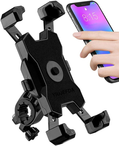 2024 Upgraded Bike Phone Mount, Easy Install and Quick Release Bicycle - Motorcycle Handlebar Phone Mount Holder, Bike Phone Holder for iPhone and...