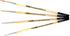 ZEM Brush Golden Synthetic Small Detail Round Artist Brush Set Sizes 10/0, 3/0, 0, 2...