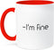 3dRose mug_224631_5 IM FINE - Two Tone Red Mug, 11oz...
