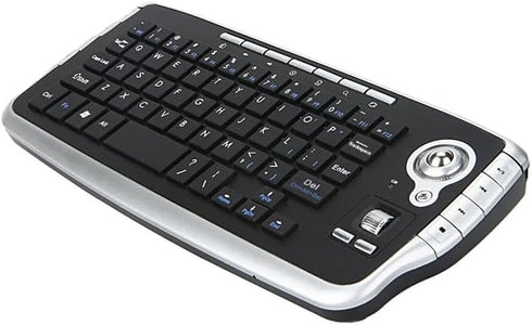 Mini Ergonomic Keyboard Trackball Air Mouse 1200dpi Function TV 2.4G Wireless Keyboard with trackball for Lapotp PC TV (Silver)...