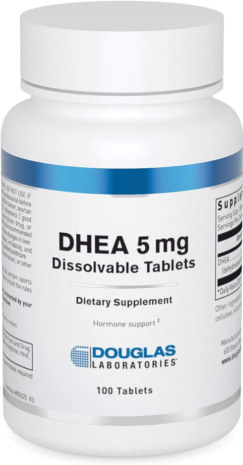 Douglas Laboratories DHEA 5 mg | Micronized Supplement to Support Immune Health, Brain, Bones, Metabolism and Lean Body Mass | 100 Tablets...