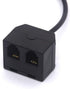 RJ9 Headset Splitter 4P4C Male to 2 RJ9 Female for Plantronics, Jabra, Hot Desking Office Phones (40cm)...