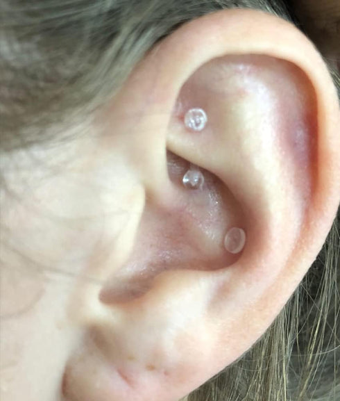 MODRSA Mix Set Clear Piercing Retainers Septum Retainer Nose Studs Flexible Lip Ear Nose Tongue Rings Nipplering Cartilage Rook Daith Earrings Hor...