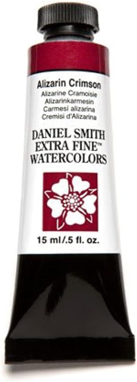 Daniel Smith Extra Fine Watercolor 15ml Paint Tube, Alizarin Crimson (284600004), 0.5 Fl Oz (Pack of 1)...