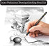 Sketching Pencil Set - 24 Pieces Drawing Sketch Pencil HB,B,2B,3B,4B,5B,6B,7B,8B,10B,12B,14B,H,2H,3H,4H,5H,6H,7H, Includes Charcoal, Eraser, Graph...