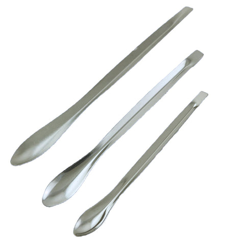 8pcs Stainless Steel Laboratory Micro Spoon Reagent Scoop Laboratory Mixing Spatula Set for Deep Bottles and Jars Silver...