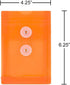 JAM PAPER Plastic Envelopes with Button & String Tie Closure - 4 1/4 x 6 1/4 - Assorted Colors - 6/Pack...