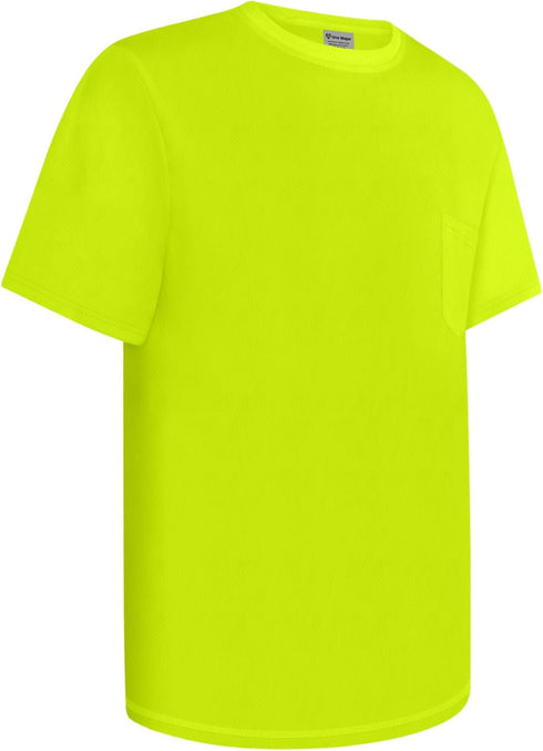 High Visibility Shirts for Men Hi Vis Safety Construction Shirts for Men Women, Short Sleeve Work Shirts, Meet ANSI, Durable & Breathable, UC-Yell...