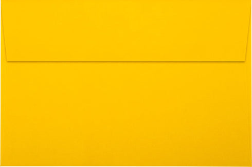 LUXPaper A9 Invitation Envelopes | Peel & Press | 5 3/4" x 8 3/4" | Sunflower Yellow | 80lb. Text | 50 Qty...