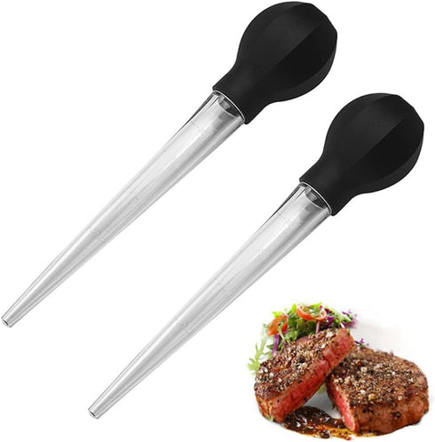 Turkey Baster with Cleaning Brush?Large Suction Bulb Powerful Easy to Use and Clean for Home Baking Kitchen Tool(Black)...