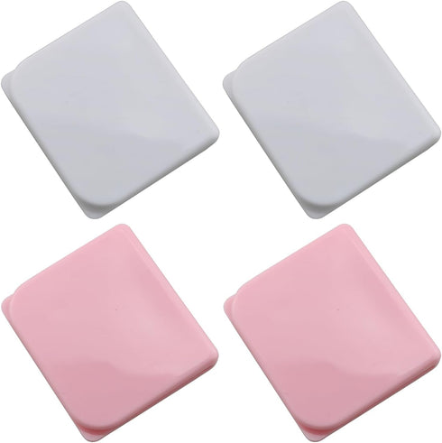 4PCS 5x4.5cm White and Pink Plastic Shower Curtain Clip Wind and Splash Clip Suitable for Fixing Shower Curtains and Bed Linen and Memo Pad...