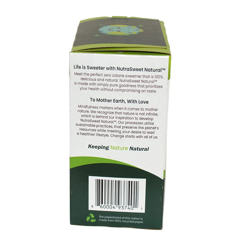 NutraSweet Natural Zero Calorie Stevia Sweetener-Natural Sugar Substitute, Sugar Like Taste, Diabetes-friendly, Keto-friendly - 70 count packets...