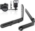 LimoStudio Dual L Shape Camera Flash Bracket, Metal Aluminum Alloy, 1/4" Universal Thread, Speedlite & DSLR Camera Holder / Mount, Photo Studio, A...