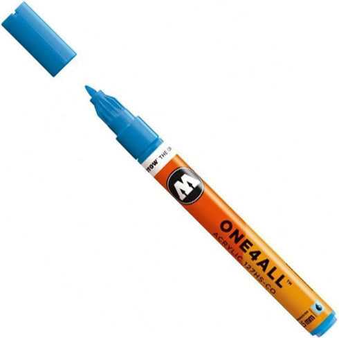Molotow ONE4ALL Acrylic Paint Marker, 1.5mm, Shock Blue Middle, 1 Each (127.405)...
