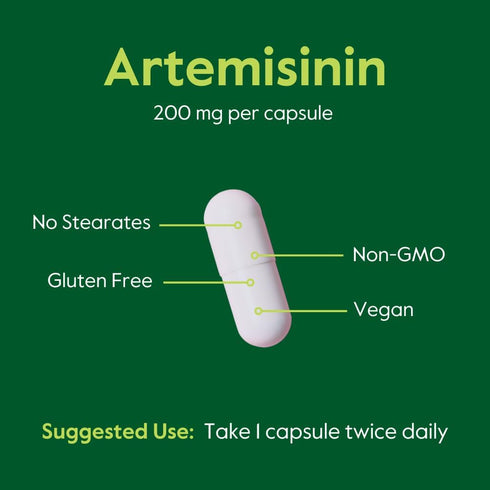 BESTVITE Artemisinin 200mg Per Capsule (60 Vegetarian Capsules) - No Stearates - No Flow Agents - Vegan - Non GMO - Gluten Free...