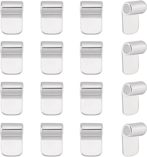 arricraft 16 Pcs Glue on Bails Tibetan, Brass Pendant Bails Glue on Cabochon Settings Rectangle Pad Charms Connector for Jewelry Making and Crafti...