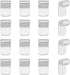 arricraft 16 Pcs Glue on Bails Tibetan, Brass Pendant Bails Glue on Cabochon Settings Rectangle Pad Charms Connector for Jewelry Making and Crafti...