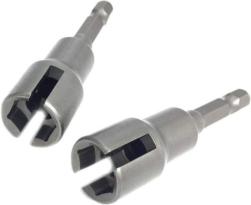 (2pc) Power Wing Nut Driver Set,Slot Wing Nuts Drill Bit Socket Wrenches Tools Set,1/4" Hex Shank Drills Bits for Panel Nuts Screws Bolt...