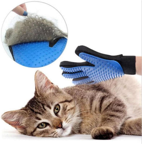 Silicone Dog Grooming Gloves Five Finger Pet Hair Brush for Deshedding, Brushing, Cleaning Pets Removes Excess Fur, Dirt, Dander Guante para peina...