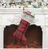 Christmas Stockings 2022, 18 Inches Burlap with Large Plaid Snowflake and Plush Faux Fur Cuff Stockings, for Home Decor (2 Pcs Plaid Snowflake)...