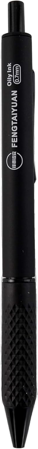 Fengtaiyuan ZYZOilyB07US, 18 Count, 0.7mm, Black Ink Ballpoint Pen, Matte Texture Pen Barrel, Smooth Writing, Slip-Resistant Comfort Grip (Black-Z...