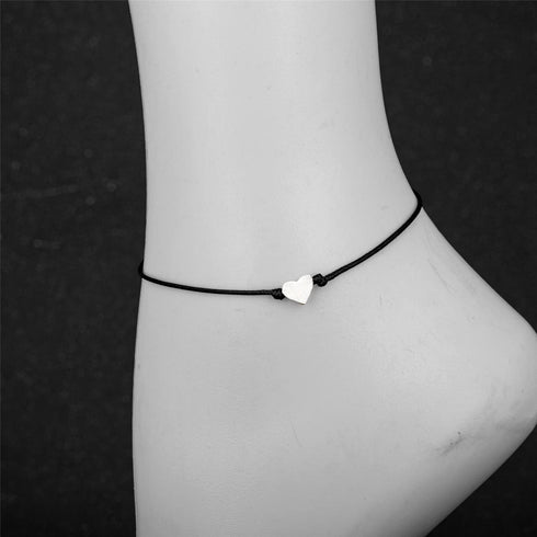 Evil Eye Anklet for Women Men Handmade Wax Rope Star Charm Ankle Bracelets for Women Men Minimalist Jewelry Adjustable...