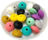 50pcs Silicone Abacus Focal Beads for Pen Accessory 12mm Silicone Pearl Abacus Spacer Beads Flat Shape for Keychain Making DIY Woman Lanyards Jewe...