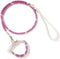 Dogs Kingdom Dog Cat Pearls Diamond Collar Leash Set Bling Rhinestones Necklace Set for Small Dog Cat Puppy Adjustable Pet Accessory,Purple,S:8-10...