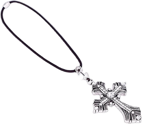 Car Pendant Metal Diamond Hanging Cross, Auto Interior Rearview Mirror Dangle, Interior Decoration Pendant...