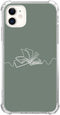 Books Line Art Case Compatible with iPhone 12 and iPhone 12 Pro, Green Minimalist Aesthetic Case for iPhone 12 and iPhone 12 Pro, Trendy TPU Bumpe...