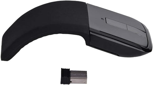 Dpofirs 2.4GHz Foldable Arc Touch Mouse Mice USB Receiver for Computer Notebook (Black)...