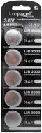 My Battery Supplier 5 Loopacell LIR2032 Lithium Rechargeable 3.6V Coin Cell Batteries...