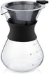 Pour Over Coffee Maker with Stainless Steel Filter, Glass Coffee Maker Drip Pot Reusable Glass Coffee Pot Manual Coffee Dripper Brewer, No Paper F...