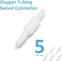 5PCS Oxygen Tubing Swivel Connector Supply for Home Oxygen, 360 Degree Swivel, Avoid Tube Tangles, Oxygen Concentrator Accessories...