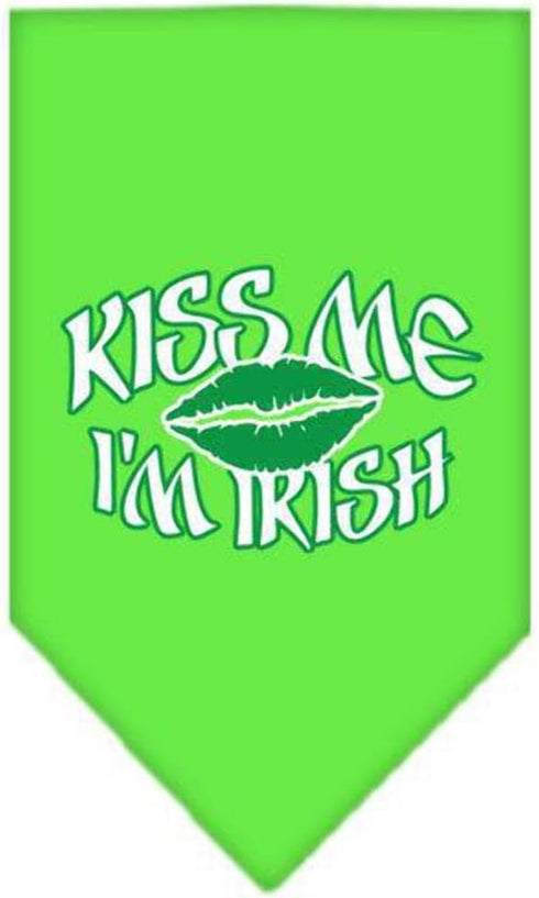 Mirage Pet Products Kiss Me I'm Irish Screen Print Bandana, Small, Turquoise...