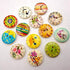 50 PCS 20MM 2-Hole Mixed Random Colorized Wooden Clock Style Buttons Used for DIY Craft and Sewing Scrapbooking...