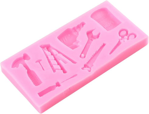 Hand Tools Fondant Molds Construction Tools Silicone Molds For Cake Decorating Cupcake Topper Candy Polymer Clay Gum Paste Set Of 4...