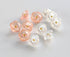 Flower Buttons for Sewing 15/32 Inch (11.5mm) Translucent Blouse Button Craft Scrapbooking White Color Pack of 30pcs...