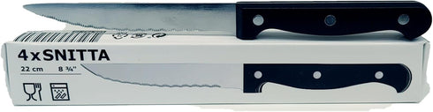 Ikea Serrated Knives Black Stainless Steel (8 Pack)...