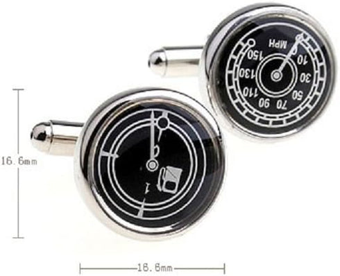 Speedometer & Fuel Guage MPH Race Car Auto Racing Pair Cufflinks in a Presentation Gift Box & Polishing Cloth...
