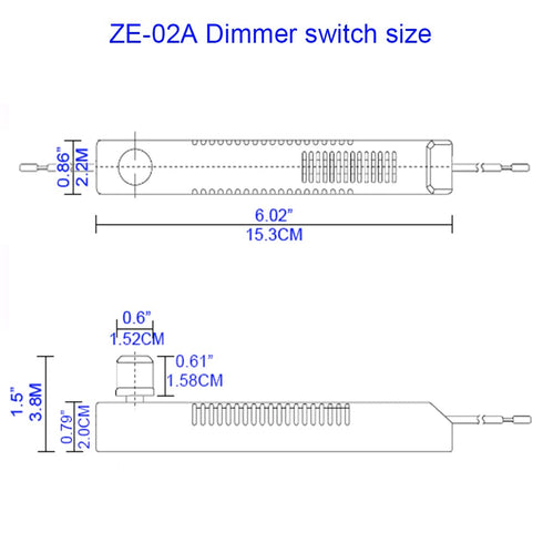 Zing Ear ZE-02A Floor Lamp Dimmer Switch 500W 120VAC Knob Rotary Switch Replacement Kit Plastic Shell (Black)...