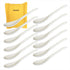 12 pcs Porcelain Egg Spoons Ceramic Spoons White 5 inch Coffee Dessert Yogurt Tea milky tea...
