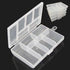 Mini 6 Grids 4-PACK Plastic Organizer Box Storage Container for Small Jewelry Fishing Tackles Earring Nail Rhinestones Beads Art DIY Crafts Organi...